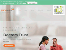 Tablet Screenshot of prohealthca.com